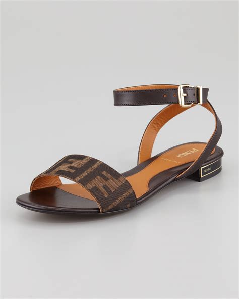 fendi logo print sandals|Fendi sandals flat woman.